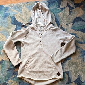 Eddie Bauer Off-White Button-Up Hoodie